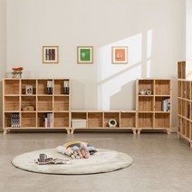 리자인가구 편백 공간박스 거실 틈새 미니 낮은 가로 세로 원목 1단 2단 3단 4단, 미니책장 1단 2칸 / 2단 2칸
