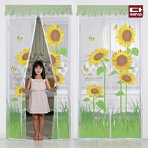 [바보사랑]다샵 현관 방문 모기장 해바라기 90x210, 1개