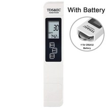 수도계량기 TDS 미터 디지털 수질 시험기 0-14 PH 측정기 0-9990PPM & EC LCD 순도 PPM 수족관 필터, 03 TDS2 with Battery