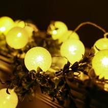[풀리줄리] [풀리줄리] [은하수] 30구 LED 코튼볼 실버전구 (점멸유) USB연결