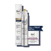 RoC 레티놀 코르렉션 딥 방지 에이징 나이트 크림 시어 버터 글리콜산 스쿠알란 한 데일리 페이스 모이스처라이저 스킨케어 트리트먼트 1온스, Fill + Treat Refill