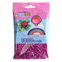 컬러비즈 5mm55g1000개900원, S71_싱글비즈 진자주색, 1000개