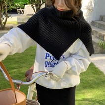 고급스런 레이어드 터틀넥 워머 폴라 골지 니트 목토시