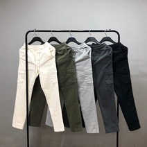 맨스토리 빅사이즈 남자 깔끔카고 기모 워싱 스판 밴딩팬츠