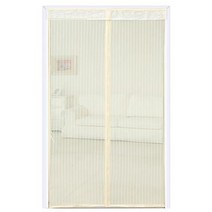 SKANDSALO 출입구 붙이는 모기장 방충망 방 문 창문 자석 자동 방충 커튼 문발 바란스 부착, 90x240+화이트+베이지골지망사