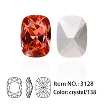 산호석 어항바닥재 돌 장식 품질 타원형 크리스탈 라인 석 큰 유리 돌 보석 만들기 신발, 파파라차 138, 13x18mm-12pcs