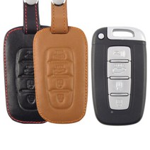 [바보사랑] YF쏘나타 쏘렌토R 스마트키 키홀더 가죽 케이스_08[더조은셀러], 상세 설명 참조, Key08:베이직케이스_브라운