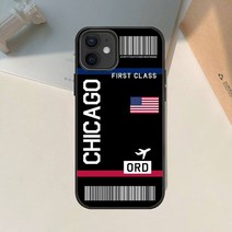 시카고밴더 보스턴 뉴욕 마이애미 시카고 비행 티켓 소프트 TPU 커버 폰 케이스 Apple IPhone 11 Pro XS MA, 03 a3_03 for 7 Plus or 8 Plus