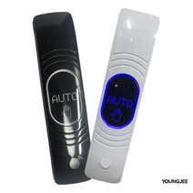 영지산업 비접촉 자동문 버튼 근접센서 LED 백라이트 YJ-80(160mm x 37mm), 블랙