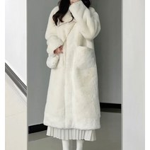 에코 퍼 자켓 여성 플러시 겨울 모조 렉스 토끼 모피 잔디 중간 길이 느슨한 두꺼운 핫