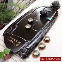 차판 다도 고급 흑단 차 거실 단단한 나무 트레이 장식 중국어 배수 유형 보드 홈 티 도구 테이블, 12.C2