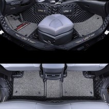 장안 UNI-T 유닛 2023 자동차 바닥 매트 더블 레이어 PU 가죽 발 패드 LHD용 인테리어 플로어라이너 액세, 06 option 8-DoubleLayer