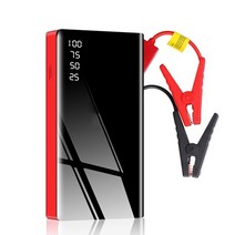 차도리 휴대용 자동차 점프 스타터 보조베터리 12V 20000mAh 충전기 시작 장치 배터리 부스터 가솔린 디젤, [01] red black, 01 red black, 1개