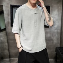 빅사이즈 반팔티 여름 타입 면린넨 t셔츠 남자 전자상거래 A316 TX108P50 라이트블루 4993559627