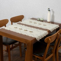 식탁위 장식 레이스 테이블 러너(화분) 인테리어러너 거실장러너, 상세페이지참조