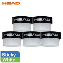 5Pcs 헤드 테니스 오버 그립 PU 라켓 흡수 배드민턴 핸들 Padel Tape, [14] sticky white
