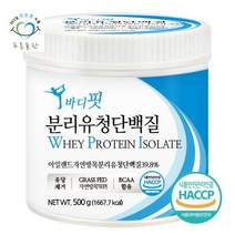 푸른들판 바디핏 WPI 분리 유청 단백질 분말 500gx1통 유당 제거, 1개, 500g