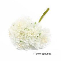 미니장미종이꽃 종이꽃 페이퍼플라워 종이꽃을피우다흰색 하이브리드 꽃 체리 수술 열매 묶음 DIY 크리스마, 06 Style 7