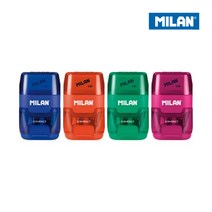 MILAN 밀란 컴팩트 연필깎이+지우개[NEW], 분홍, 1개