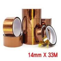 와이지알씨 캡톤 테이프 실리콘 고온 내열 모음 33M-66M 길이, 캡톤테이프 14mmX33M