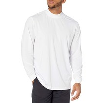 피지에이투어 PGA TOUR 남성용 스탠다드 통기성 모크넥 긴소매 골프 셔츠 브라이트 화이트 L