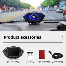 GPS HUD 자동차 HUD 디스플레이 OBD2 GPS 듀얼 시스템 헤드 업 게이지 속도계 경사 측정기 운전 컴퓨터, 01 01