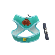불독 리드줄가슴줄 미니핀 외출가슴줄 반려견 훈련가슴줄 세트 민트 하네스