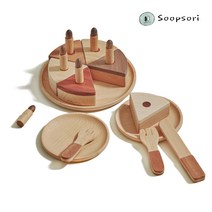 [숲소리] 주방놀이-생일세트 원목 장난감 아기 교구 선물 36개월이상, 2) 단품+각인메시지 (배송메시지에 입력)