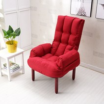 패브릭 원룸 1인용 안락 작은 배드 소파, 레드