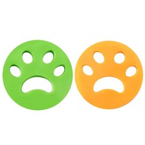 비라이프 실리콘 세탁볼 먼지 제거볼 드럼세탁기먼지제거기, 2P(그린1/오렌지1)