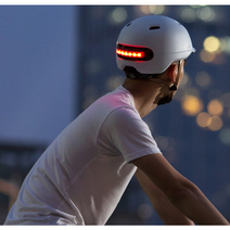 샤오미 Smart4u 스마트 자전거 헬멧 LED등 킥보드, 흰색