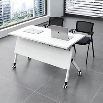 접이식 회의 테이블 바퀴 연수용 수업 책상 회의실 학원 상담 세미나실 폴딩 세미나, 가로 1400 세로 400 높이 750mm