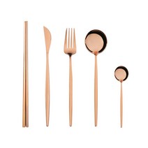 verico LUA Cutlery set 가볍고 데일리로 사용하는 노르딕스타일 커트러리 5P세트, 로즈골드