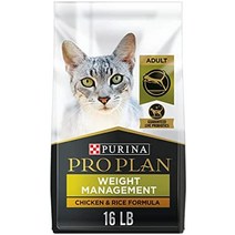퓨리나 pro plan weight control 건식 고양이 사료 chicken and rice formula - 16 lb. bag, 건식 사료, 치킨 라이스, 16파운드 가방