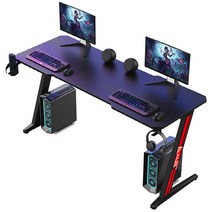 아우스 위너렉스 Z시리즈 카본 LED 게이밍책상 D시리즈 게이밍의자, 기본형(블랙) 120cm
