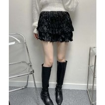 셀러허브 패션 [어반밤] 여자 캉캉 프릴 새틴 미니 스커트