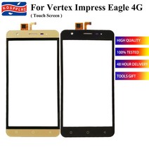 KOSPPLHZ 5.0 quotVertex Impress Eagle 터치 스크린 디지타이저 센서 용 전면 외부 유리 패널 Vertex Mobile TouchScreen, [01] WHITE