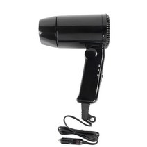 캠핑 드라이기 차량 시가잭 헤어 드라이어 12V 차박, 클래식 블랙 12V 자동차 배선 뜨거운 공기