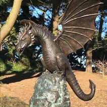 테라스꾸미기 화단 정원 장식 오브제 마당 정밀 주조 화재 호흡 용 조각 수경 수지 용, 1개