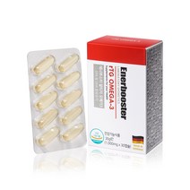 에너부스터 알티지오메가3 1000mg x 30캡슐 3박스 구매시 1박스 더 증정 6박스 구매시 3박스 더 증정, 3박스 + 1박스 증정, 30정