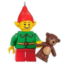 Hallmark Keepsake 크리스마스 장식품 2021 레고 엘프와 테디 미니 피규어, Lego Elf and Teddy Mi 1