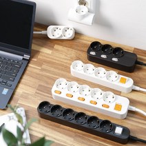 국산 접지 멀티탭 일반 1.5m 2구 3구 4구 5구 6구 화이트 블랙 멀티 콘센트, 2.5m 화이트, 절전형 6구