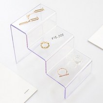 아크릴 3단 진열대 계단식 계단형 플리마켓 프리마켓 악세사리매대 탑디스플레이, 기본