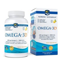 노르딕 내추럴스 오메가3 비타민 D 690 mg EPA 330/DHA 220 & 1000 IU D3 레몬 맛 120 소프트젤