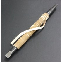 전각도 알전각 낙관 전각칼 히로메도 인도 원형 가죽 감기 양날 9mm 【일본제】