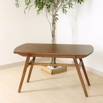 [파스텔우드] 알파 원목 카페탁자 4인탁자 커피숍탁자 거실테이블 높이600 소파 테이블, 브라운