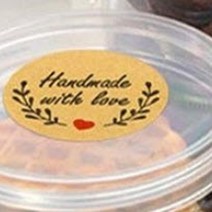 500p 카페 스티커 베이커리 스티카 라벨 빵집 선물용 핸드메이드 쿠키 포장용 데코용, 땡큐-화이트