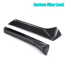 페어 카 리어 윈도우 사이드 스포일러 윙 시트 레온 5F FR Mk3 MK3.5 2013- Aleron 트렁크 립 스타일링, [02] Carbon Fiber Look, 현대