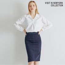 비지트인뉴욕 테일러드 오픈 칼라 기모 블라우스 VYCLSE1