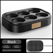 타코야끼만들기 타코야끼팬 기계 가정용 전기 계란 햄버거 들러붙지 않는 프라이팬, 1.black  EU